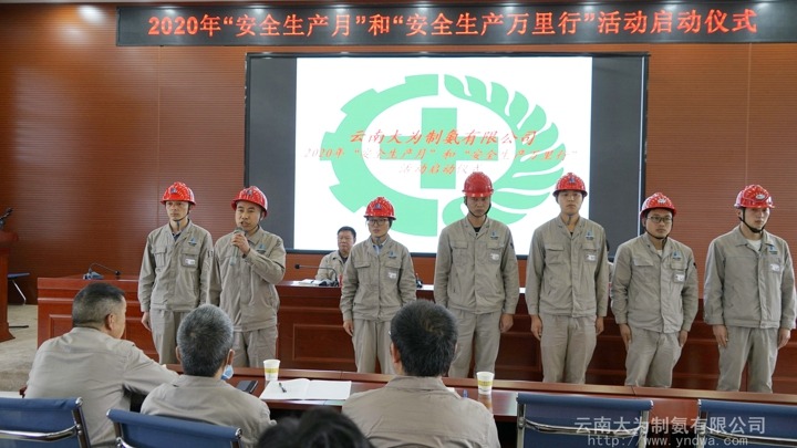 大为制氨公司召开“清静生产月”和“清静万里行”活动启动会