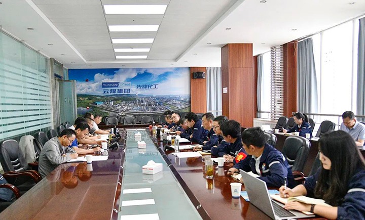 【主题教育】云煤（凯时娱乐人生就是博）集团党委委员、副总司理缪和星一行到先锋化工公司开展生产谋划调研