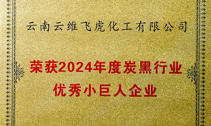 声誉加冕，，，，，，未来可期！云维飞虎公司荣膺“中国炭黑行业优异小巨人”